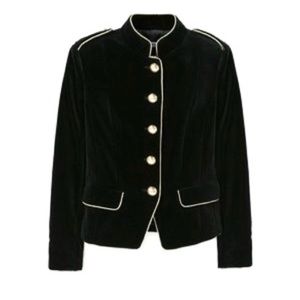 Black Velvet Military Jacket